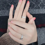Fashion Stainless Steel Silver Wedding Ring