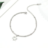 Two-layer Beaded Chain Anklet for Women