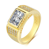Gold Wedding Signet Ring for Men