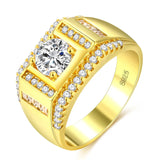 Gold Wedding Signet Ring for Men