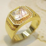 Gold Wedding Signet Ring for Men