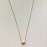 Fashion Heart Pendant Collar Chain Golden Necklace