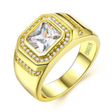 Gold Wedding Signet Ring for Men
