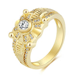 Gold Wedding Signet Ring for Men