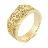 Gold Wedding Signet Ring for Men