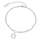 Two-layer Beaded Chain Anklet for Women