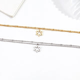 Two-layer Beaded Chain Anklet for Women