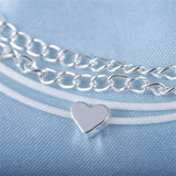 Fashion Heart Female Anklets for Women Leg Chain