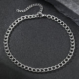 Stainless Steel Light Luxury Chain Anklet for Women Jewelry