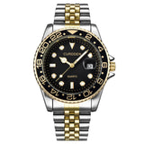 Men Fashion Stainless Steel Band Calendar Watch