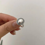 Silver Rings Fashion Twist Design Round Shape Jewelry