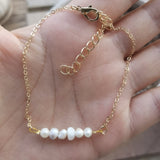 Black Pearl Anklet Peacock Pearl Gold Ankle Bracelet