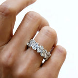 Luxury  Silver Single Row Ring for Women