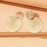 Metal Round Earrings for Women Fashion Jewelry