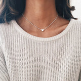 Fashion Heart Pendant Collar Chain Golden Necklace