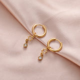 Star Moon Hoop Earrings for Women