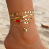 Gold Plated Anklet Leg Bracelets for Women