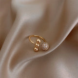 Hollow Rings for Women Gold Color Couple Jewelry