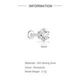 Moissanite Ear Stud Earrings For Women
