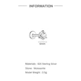 Moissanite Ear Stud Earrings For Women