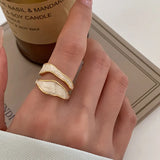 Fashion Gold Metal Rings Wedding Jewelry