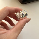 Silver Circle Handmade Earring Jewelry