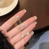 Crystal Four Leaf Flower Bracelet for Women