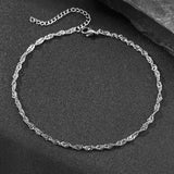 Stainless Steel Light Luxury Chain Anklet for Women Jewelry