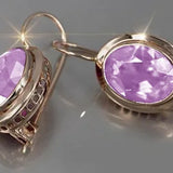 Exquisite Yellow Gold Earrings Wedding Jewelry