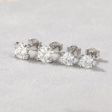Moissanite Ear Stud Earrings For Women