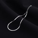Silver Snake Bone Sexy Long Anklet Sparkling Foot Chains