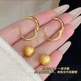 Pure Gold Women's Ball Earrings