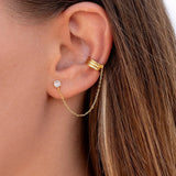 Minimal Crystal Butterfly Ear Studs Earring