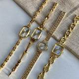 Women Luxury Fashion Gold Bracelet Watches
