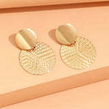 Metal Round Earrings for Women Fashion Jewelry