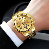 2pcs Men's Quartz Watch Set Stainless Steel