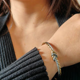 Elegant Round Circular Open Knot Cuff Bracelets