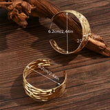1 Pair of Metal Ring-Shaped Earrings