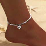 Shiny Sparkling Simple Anklet for Women Gold Silver