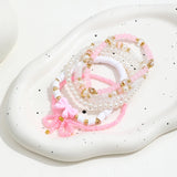 6Pcs/Set Cute Pearl Love Beaded Bow Bracelets Set