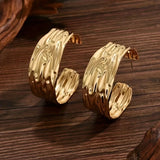 1 Pair of Metal Ring-Shaped Earrings