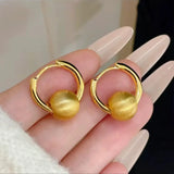Pure Gold Women's Ball Earrings