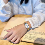 Fashionable Women's Watch With Gold Bracelet