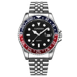 Men Fashion Stainless Steel Band Calendar Watch