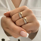 Fashion Gold Plated Engagement Wedding Rings for Women