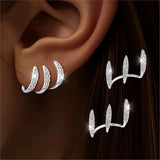 2pcs Elegant Three-Claw Earrings for Women