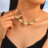 Waterproof Stainless Steel Heart Necklace for Women