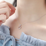 Silver Gold Plated Necklace Single Sparkling Chain for Women