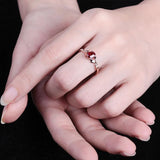 Diamond Ruby Ladies Ring Adjustable Elegant Glamour Premium