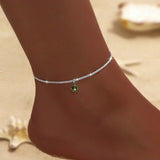 Shiny Sparkling Simple Anklet for Women Gold Silver